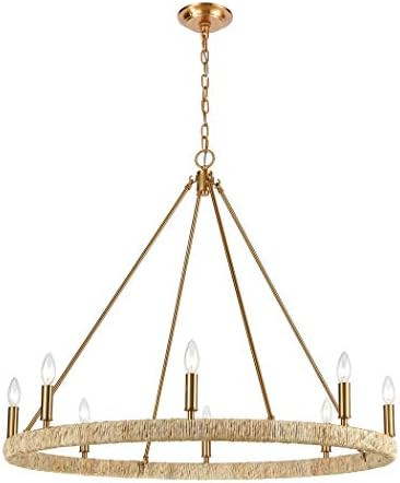 Elk Lighting 32416/8 Abaca 8-Light Satin Brass Chandelier | Amazon (US)