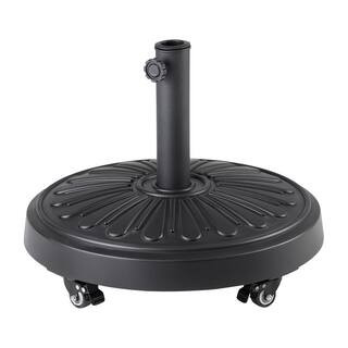 StyleWell 50 lbs. Concrete and Resin Patio Umbrella Base in Black JX-030 - The Home Depot | The Home Depot