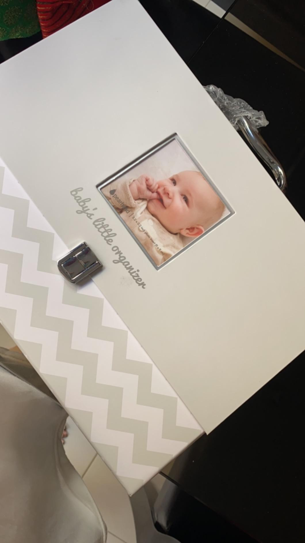 Pearhead Baby Briefcase and Document Organizer, All In One Expanding File Folder, Baby's Paperwork and Records, Newborn Keepsake and Memory Box with Labels, Baby Girl or Baby Boy Gift, Gray Chevron | Amazon (US)
