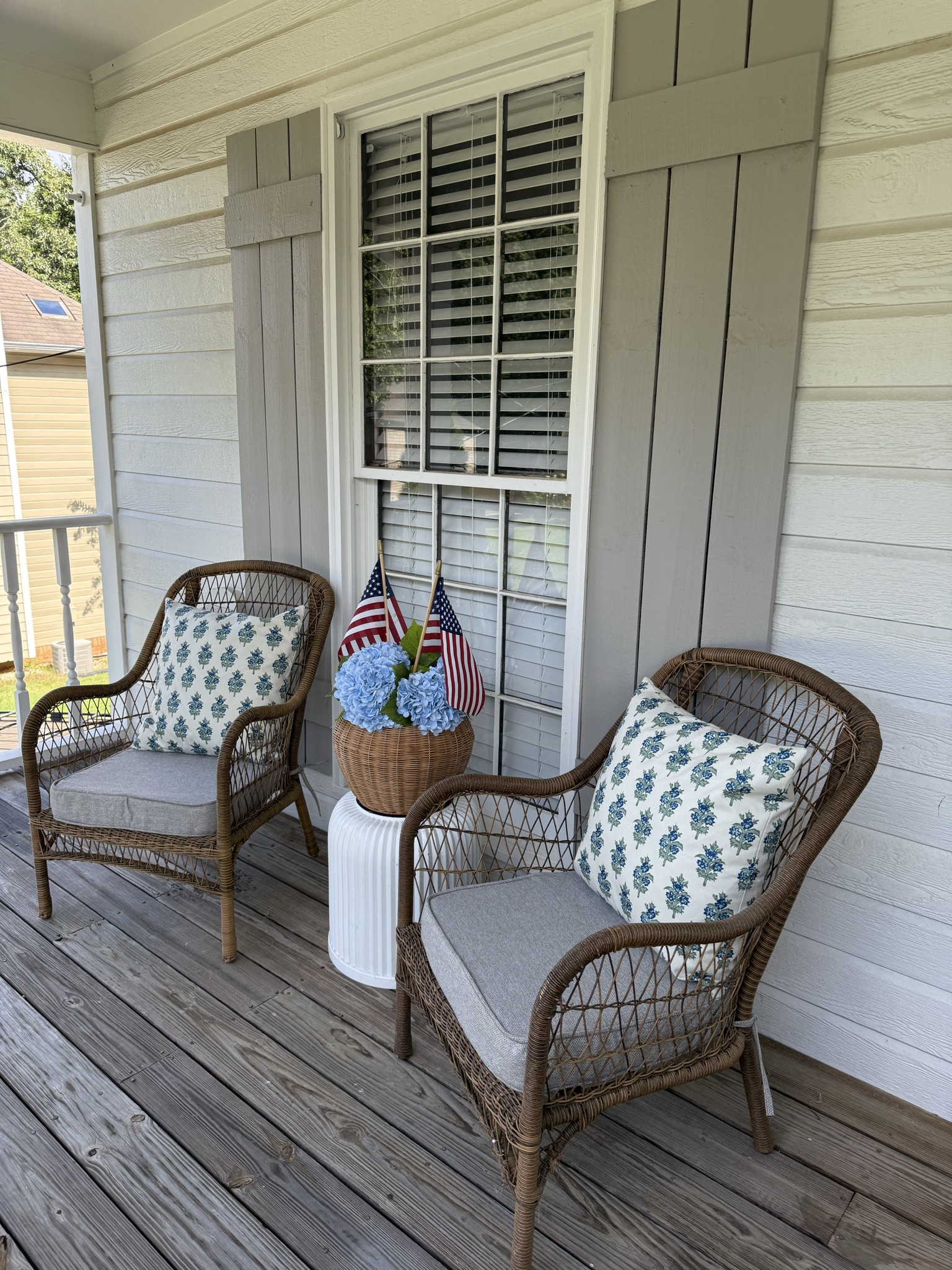Summer porch with red, white and blue touches 

#LTKSeasonal #LTKHome #LTKStyleTip