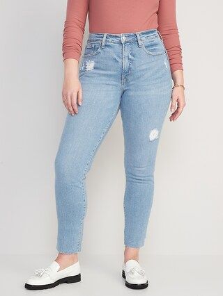High-Waisted OG Straight Cut-Off Jeans for Women | Old Navy (US)