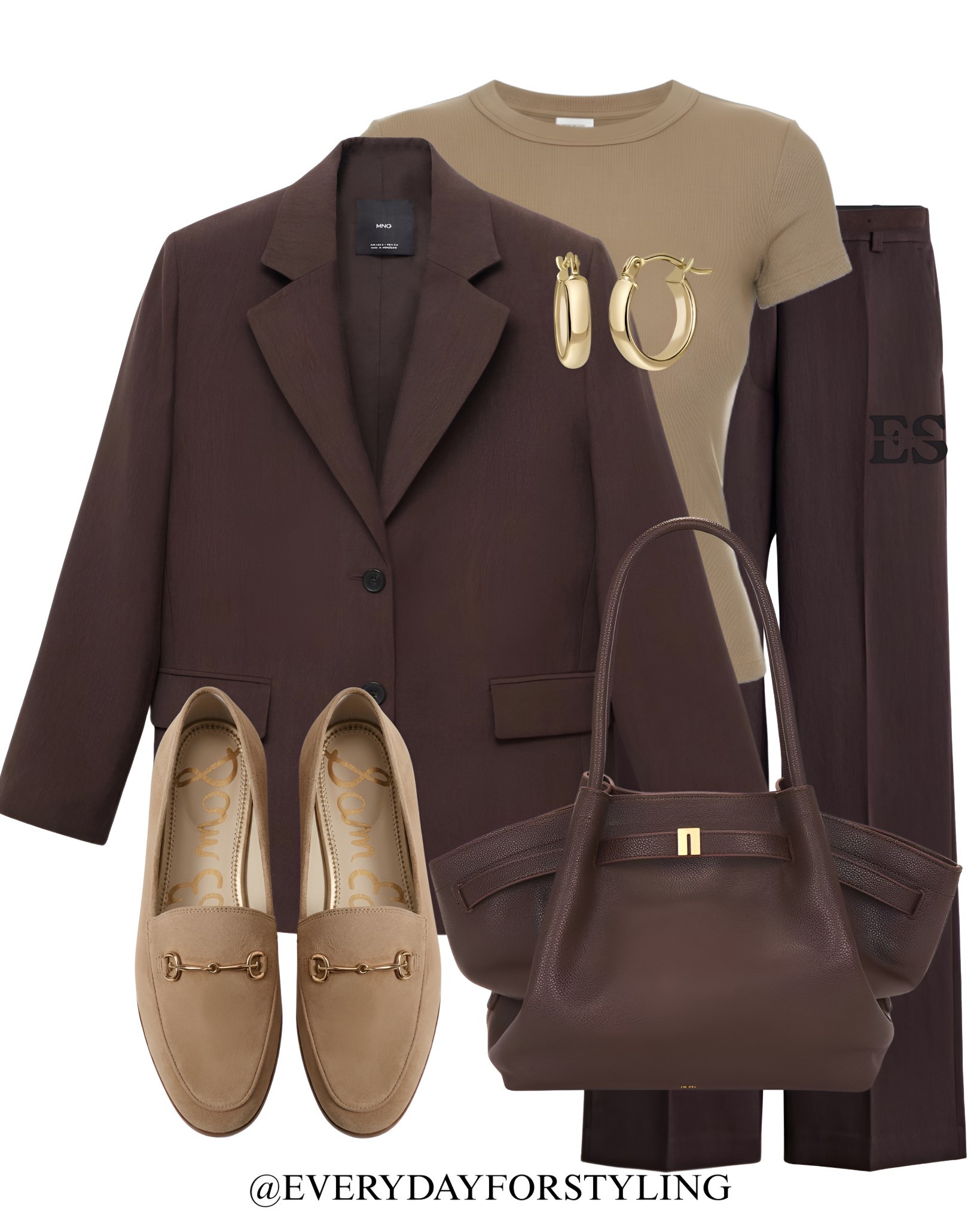 The brown suit is having a moment and honestly? It deserves it 🐻
Oversized blazer + matching trousers + a simple mocha tee underneath = the formula you need. Camel loafers break the monochrome just enough. Gold hoops finish it off without trying too hard 🤎

spring outfits 2026 | spring outfit ideas | what to wear this spring | spring fashion women | elevated casual outfits | spring capsule wardrobe | chic spring looks | brown outfit aesthetic | neutral outfit ideas | smart casual women | spring workwear outfits | effortless style women | minimalist spring fashion | spring outfit inspo | how to style blazer women

#LTKSeasonal #LTKootd #LTKWorkwear