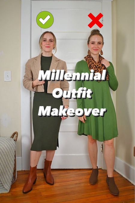 Millennial outfit makeover
XS petite ribbed dress
XS blazer
6.5 boots

#LTKSeasonal #LTKsalealert