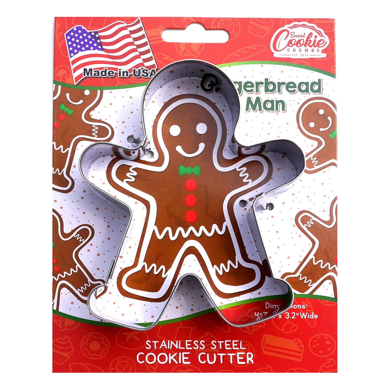 Gingerbread Man Cookie Cutter, Premium Food-Grade Stainless Steel, Dishwasher Safe | Amazon (US)