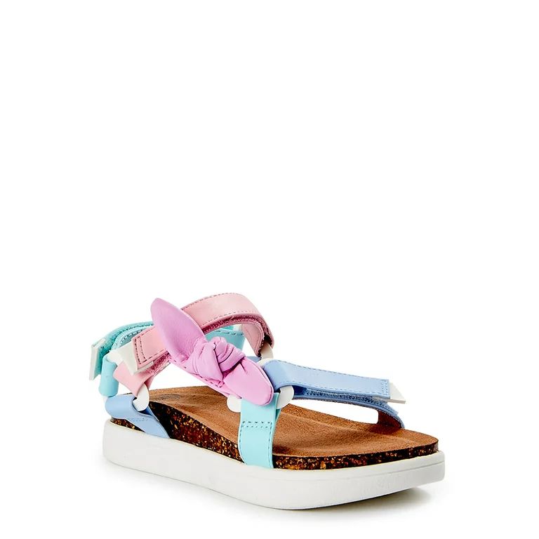 Wonder Nation Toddler Girls Floral Flatform Sandals, Sizes 7-12 | Walmart (US)