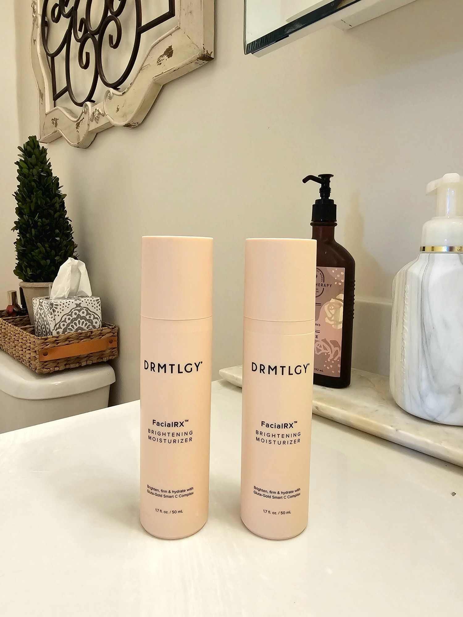 What’s better than DRMTLGY FacialRX™ Brightening Moisturizer? A backup. 😉✨Because when a brightening moisturizer is this good, I’m not waiting until I’m scraping the bottom of the bottle.This is one of my go-to daily moisturizers for firming, hydrating, and supporting a more even-looking, radiant complexion. It’s formulated with DRMTLGY’s Gluta-Gold Smart C Complex, and I love how it leaves my skin feeling hydrated and looking fresh without feeling heavy.As an esthetician, I’m all about products that make sense for everyday skin health and layer beautifully under makeup. This one checks both boxes.🤍 One for now. One for later. Problem solved.#DRMTLGY #FacialRX #BrighteningMoisturizer #EstheticianApproved #SkincareRoutine #BrighteningSkincare@DRMTLGY

#LTKmorningroutine #LTKBeauty #LTKselfcare