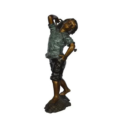 Bronze Young Boy Holding a Watering Can Fountain | Wayfair North America