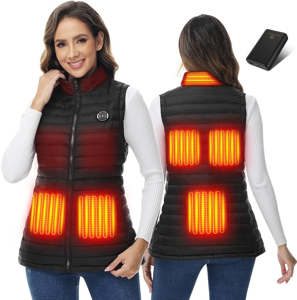Heated Vest Women with Battery Pack Included, Lightweight Warm Electric Heated Jacket, Rechargeab... | Amazon (US)