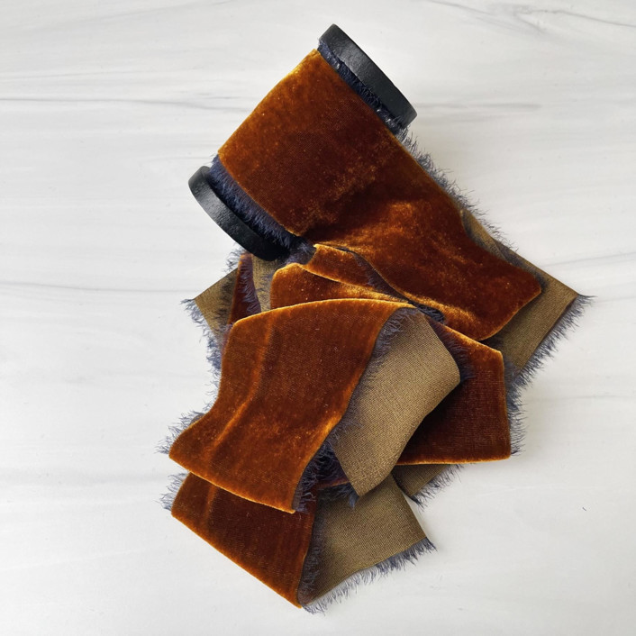 2" Silk Velvet Ribbon - Copper Holiday Ribbons And Bows | Minted