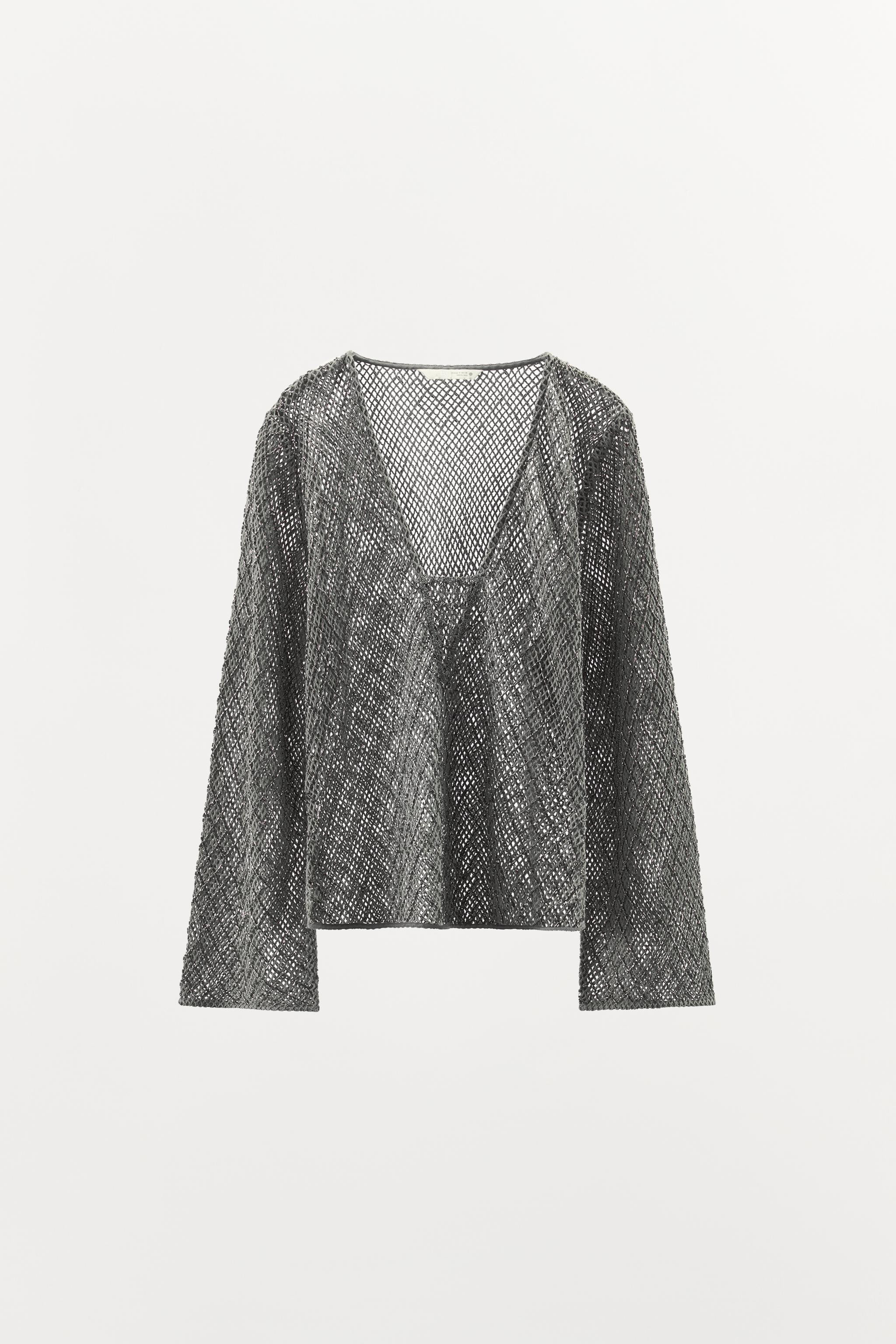 BEADED CROCHET TOP | Zara UK