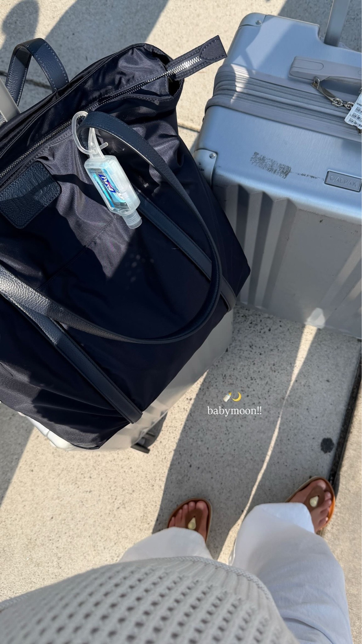 [6/26/26] headed somewhere beautiful for our baby moon 🍼🌙

Favorite luggage from calpak, so durable and the 2-piece luggage set is currently on sale! Carryon was gifted from the brand Jorja, it’s an investment but such great quality! Birkenstocks are the Gizeh big buckle in color cognac

#LTKBump #LTKTravel #LTKSaleAlert