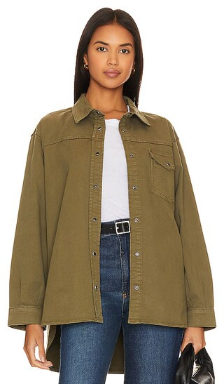Sloan Shirt in Army Green | Revolve Clothing (Global)