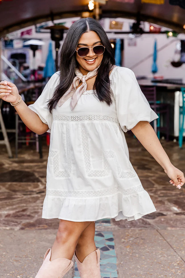 It's All So Clear White Mini Dress | Pink Lily