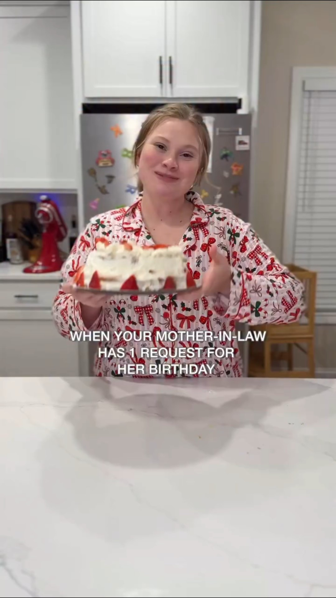 I feel like when you hear about mother in laws on here it’s never the happy stories, but I’m here to tell you how blessed and lucky I am for my mother-in-law! She not only raised an amazing son to be the best husband and father, but she herself is such a kind, caring and loving person!! We are all so lucky to have to her!!! So when she had 1 request for a strawberry shortcake 🍰 I knew what I needed to do! It may not be pretty but it sure did taste delicious!! Thank you @karissastevens_ for helping me tonight💕#birthday #strawberryshortcake #baking #cake #mom