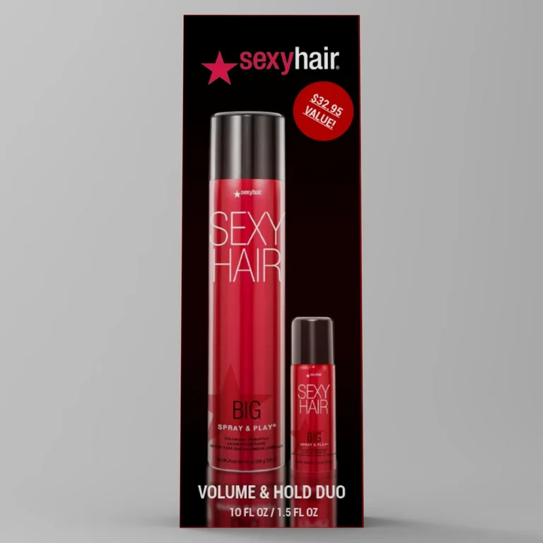 Sexy Hair Big Spray & Play Volumizing Hairspray Duo Gift Set 10 fl oz and 1.5 fl oz | Walmart (US)
