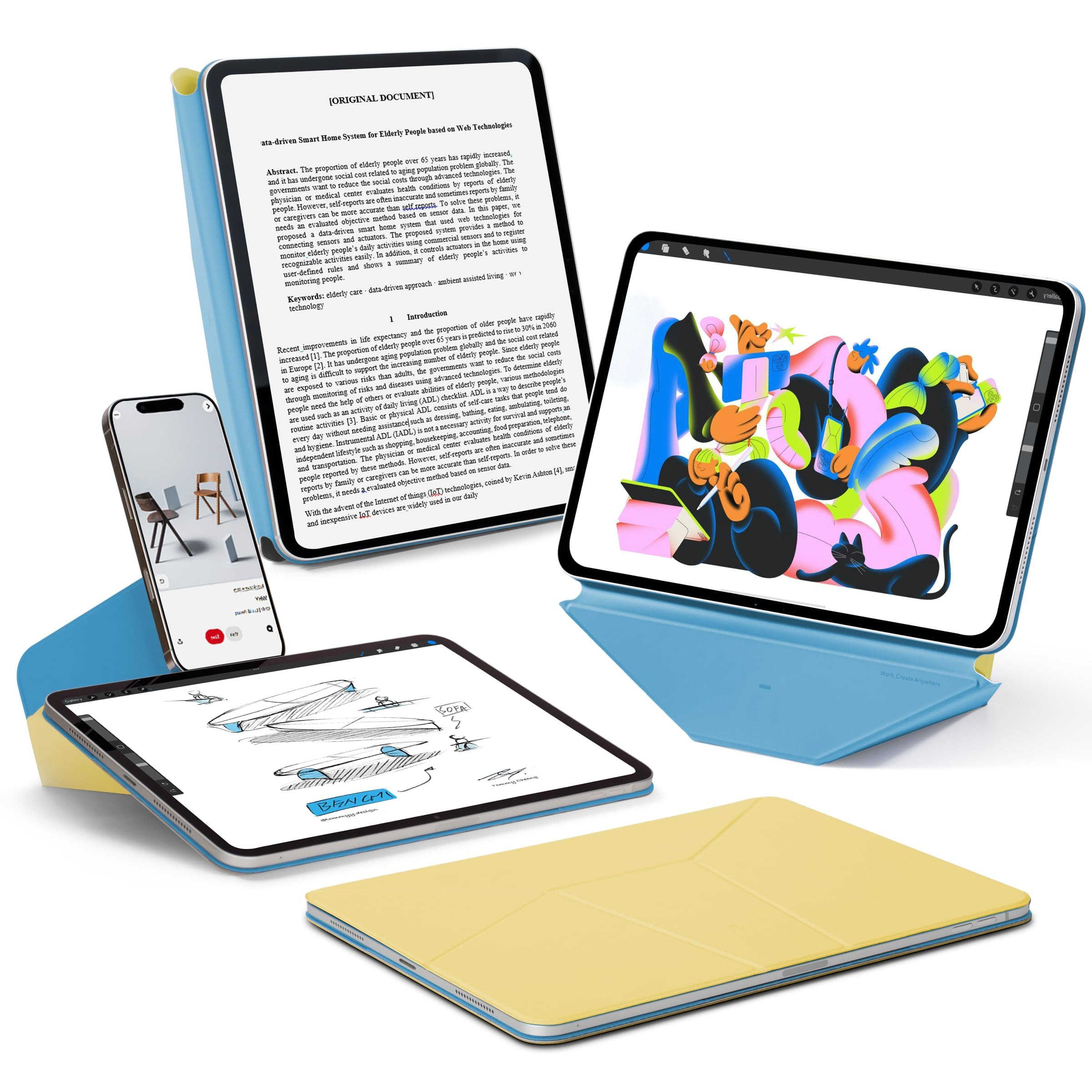 MOFT Dynamic Folio Case for iPad Pro 13-inch(M5 2025/M4 2024), Slim Magnetic Stand Case with 20+ ... | Amazon (US)