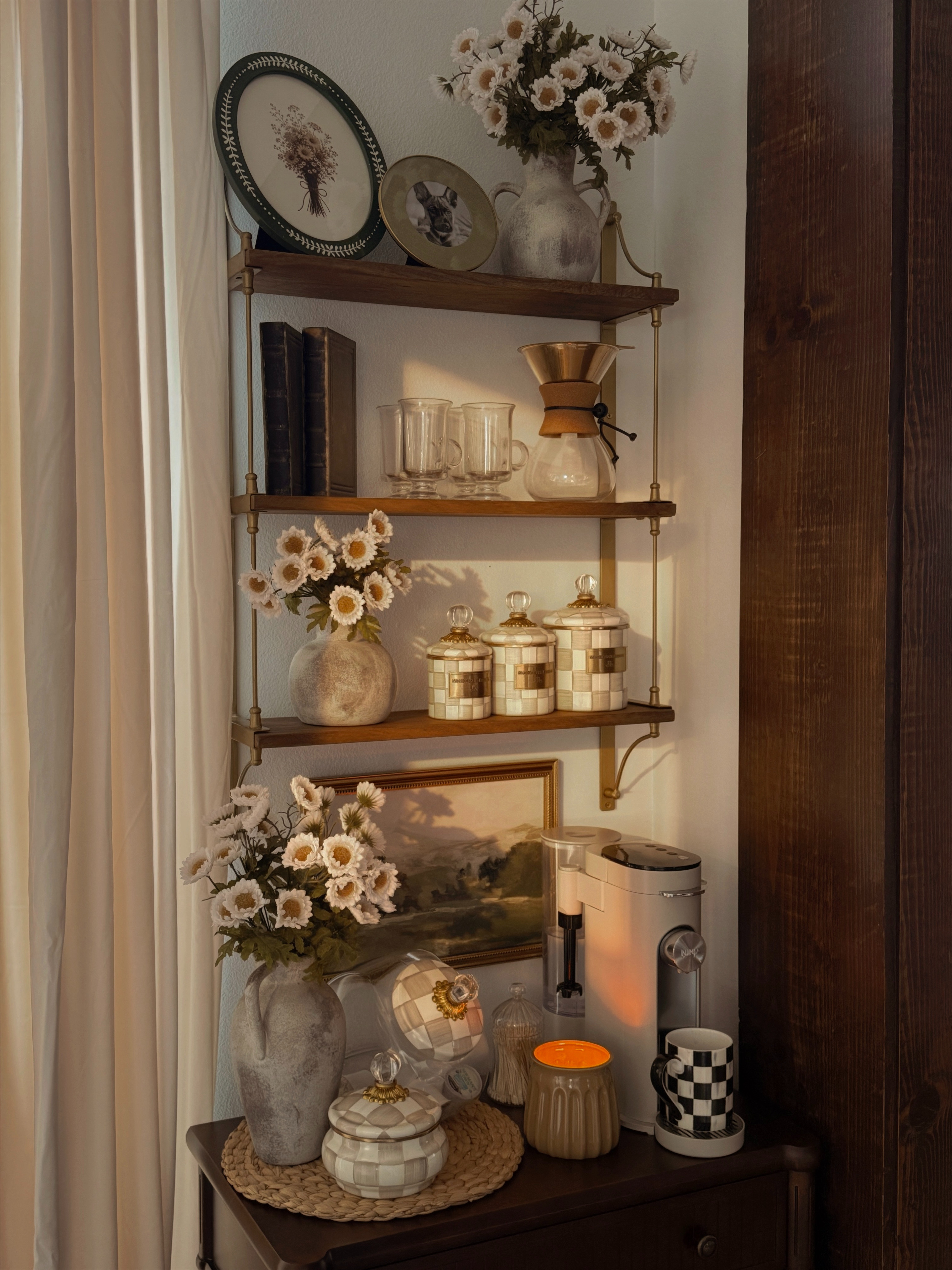 last day of the mackenzie childs barn sale. Coffee bar styling // open shelf styling  

 #LTKdayinmylife #LTKHome #LTKSaleAlert
