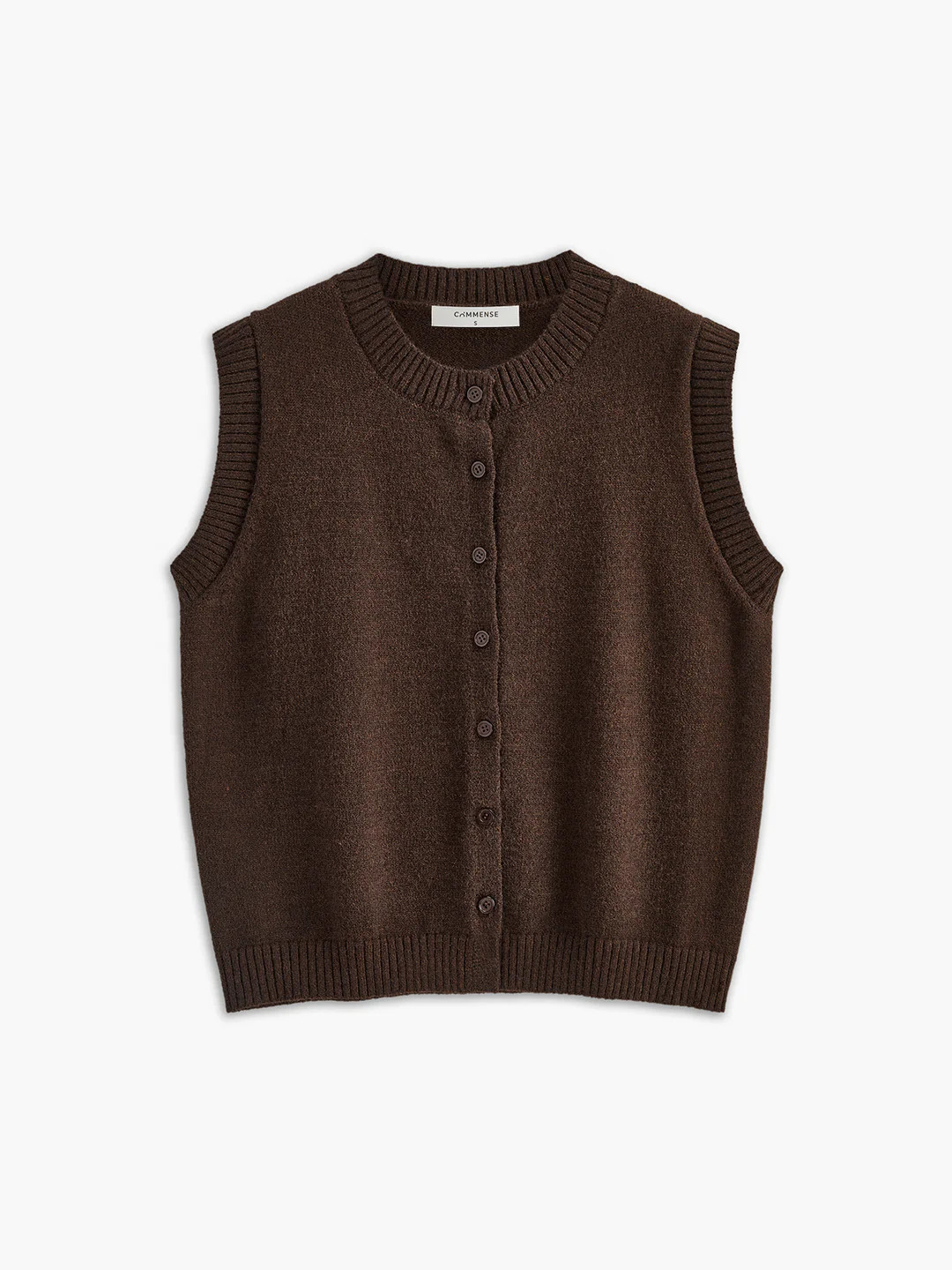 Casual Button Up Sweater Vest | Commense