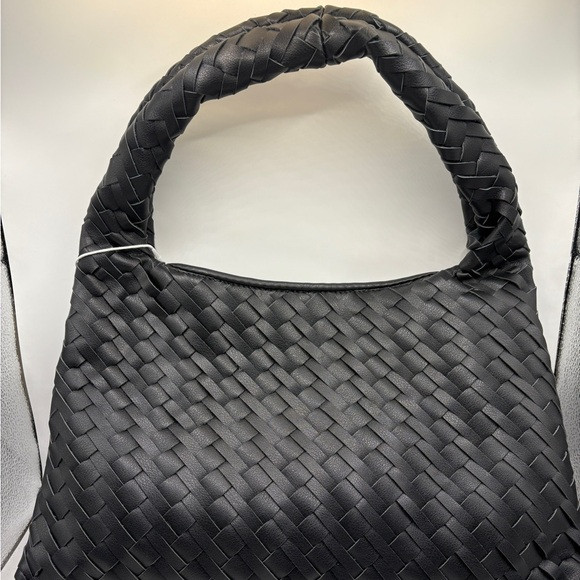 WALTER BAKER Margaux Hobo Bag Black Woven Vegan Leather Slouchy Top Handle NEW | Poshmark