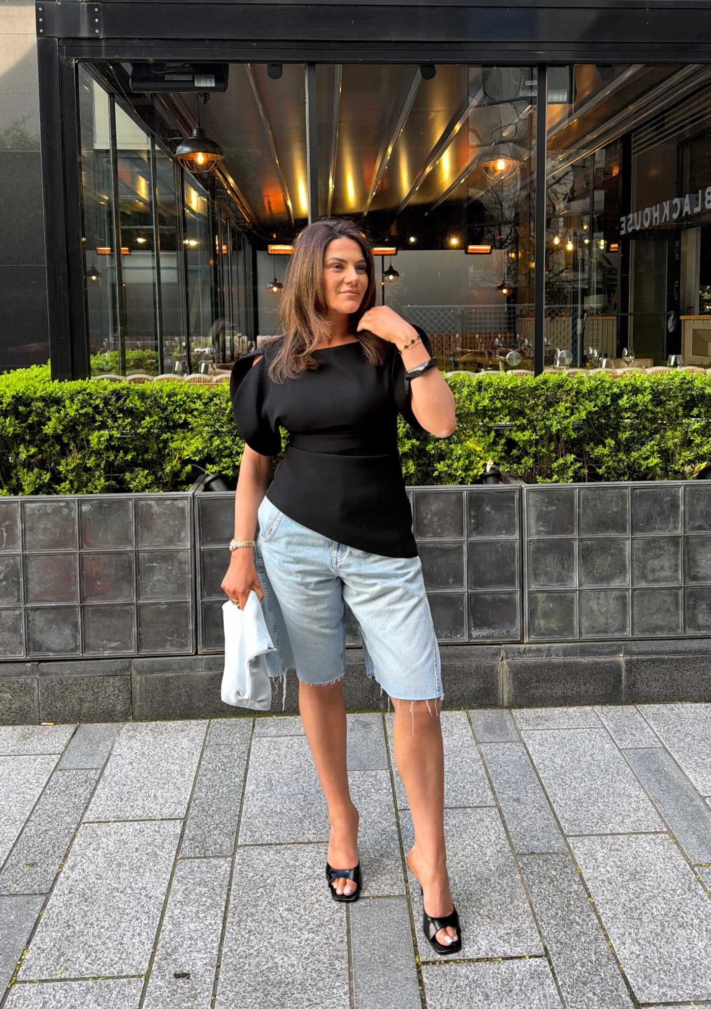 Brunch OOTD 🥂 
Jorts
Asos
Zara
Mules 
Denim 
Spring ootd 
Over 30


#LTKsummer #LTKuk #LTKspring