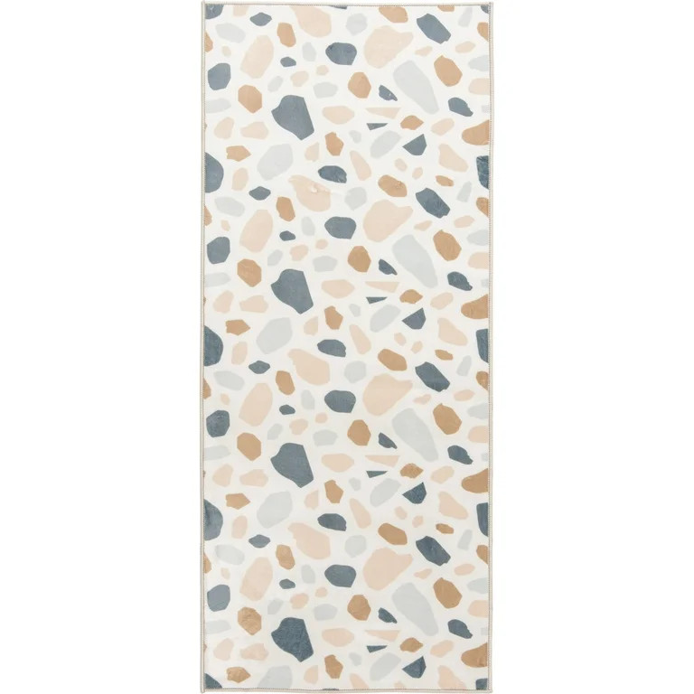Home Décor Collection 24" x 60" Faux Fur Terrazzo Runner Indoor Rug | Walmart (US)
