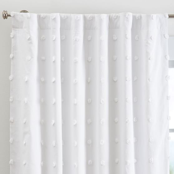 Tufted Dot Blackout Curtain | Pottery Barn Teen