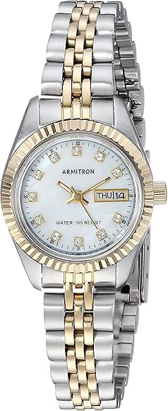 Women's 75/2475MOP Swarovski Crystal Accented Two-Tone Bracelet Watch | Amazon (US)