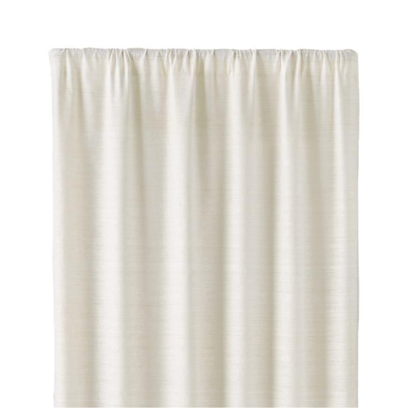 Silvana Ivory Silk 48"x84" Curtain Panel + Reviews | Crate and Barrel | Crate & Barrel