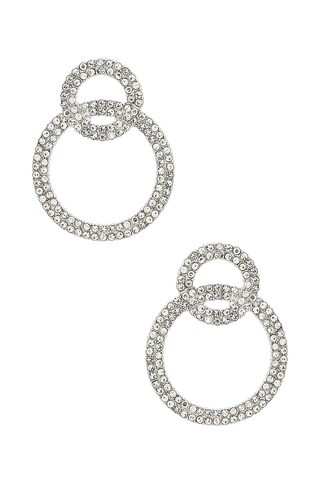 Amber Sceats x REVOLVE Rhinestone Hoops in Silver from Revolve.com | Revolve Clothing (Global)