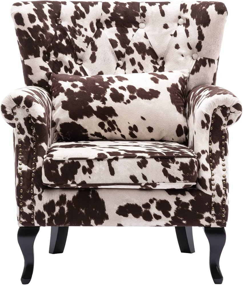 chairus Mid-Century Modern Accent Chair Comfy Tufted Single Sofa Chair Wingback Armchair with Pil... | Amazon (US)