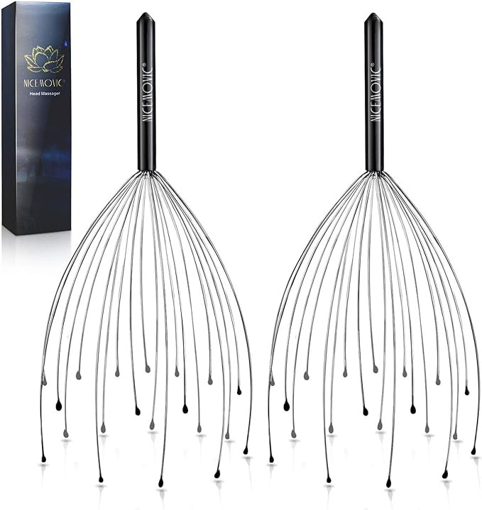 NICEMOVIC 2 Pack Head Scalp Massager, Stocking Stuffers Stress Relief Gifts for Women Men, 20 Fin... | Amazon (US)