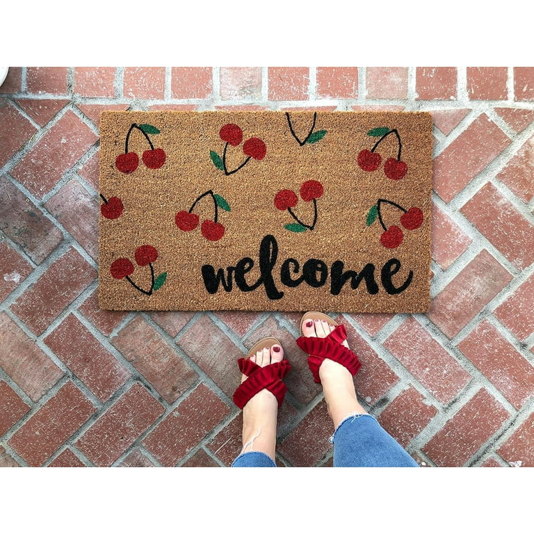 Door Mat Outdoor Entrance Funny Cherry Doormat Welcome Mat Front Door Mat Housewarming Gift Summe... | Walmart (US)