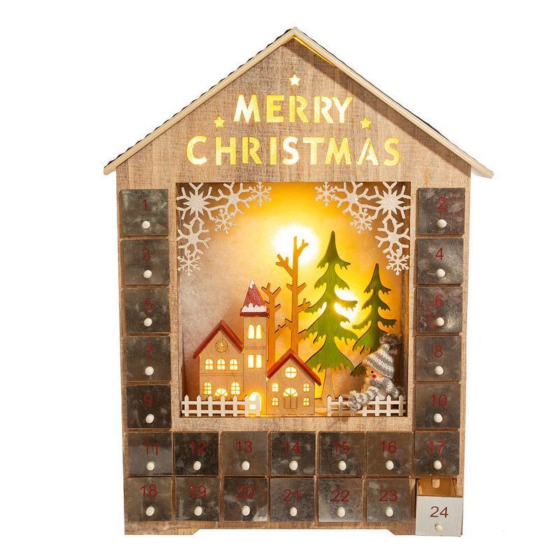 Kurt Adler 16-Inch Battery-Operated LED Christmas Advent Calendar House | Target