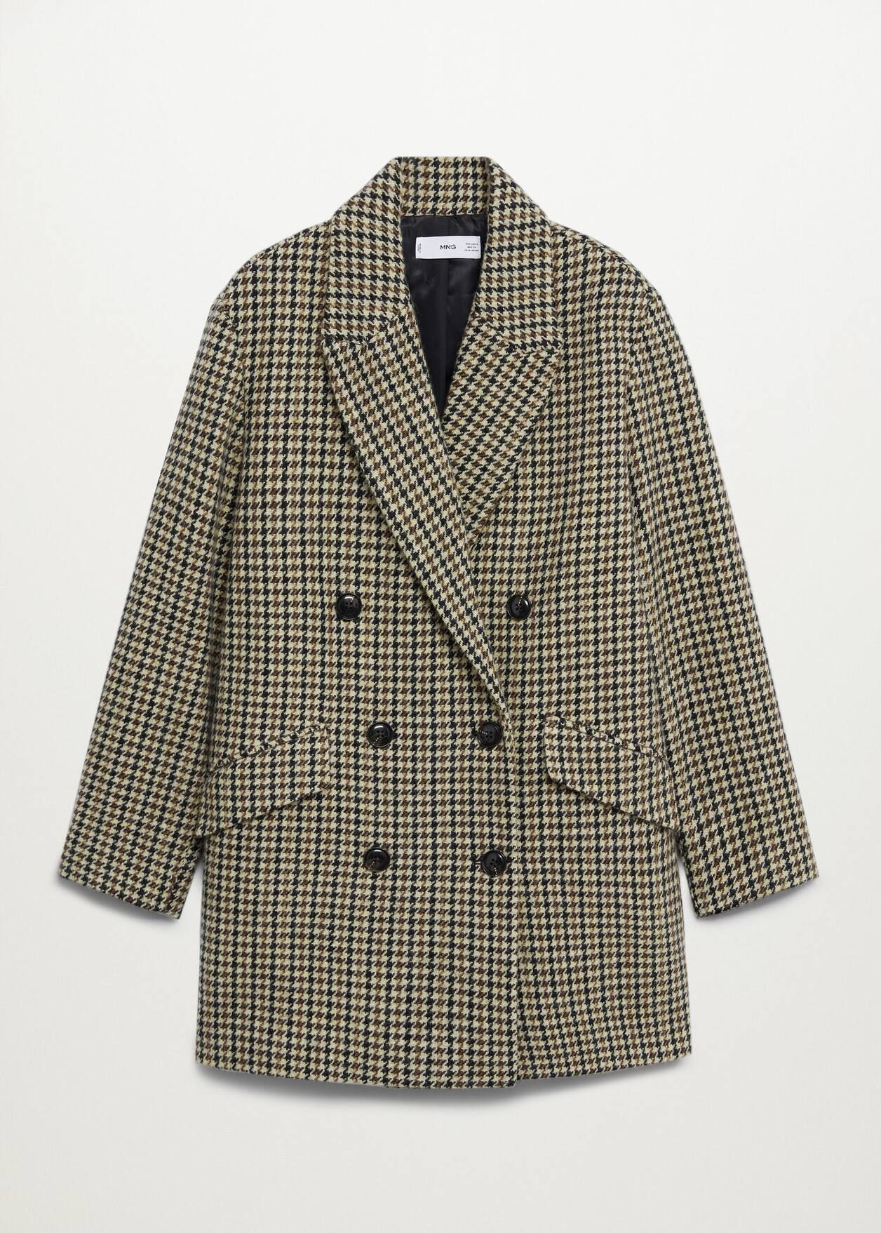 Wool double-breasted coat | MANGO (US)