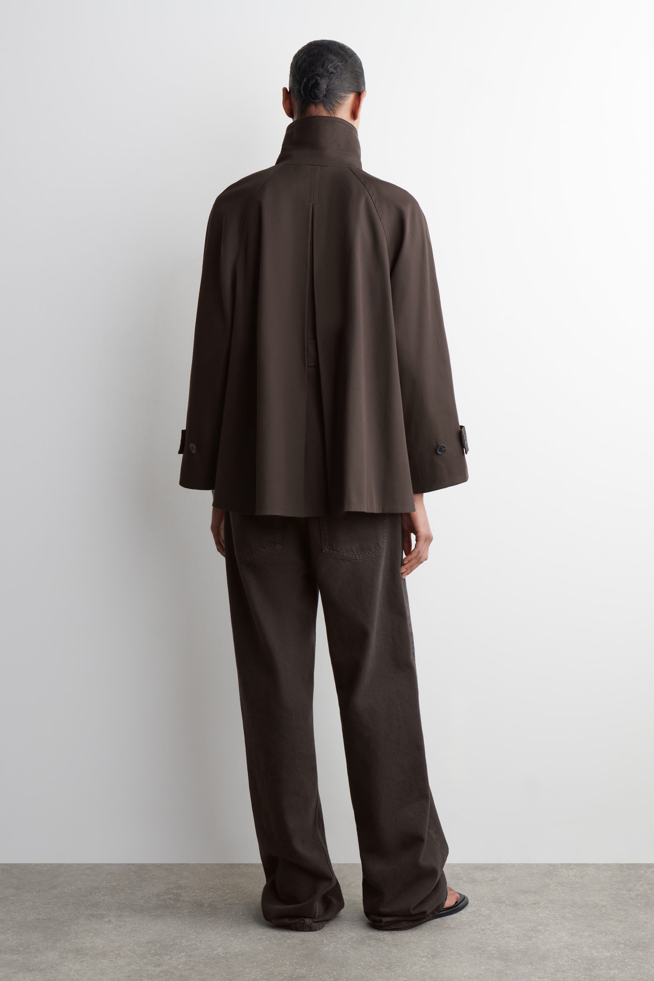 A-LINE TRENCH JACKET - BROWN | COS AU | COS (AU)