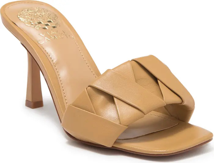 Vince Camuto Endonta Pintucked Braided Leather Stiletto Sandal | Nordstromrack | Nordstrom Rack