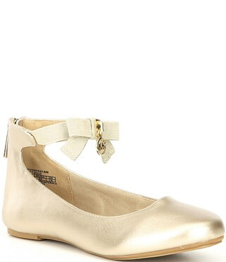 MICHAEL Michael Kors Girls' Kenyah Kay-T Signature Logo Charm Ballet Flats (Toddler) | Dillard's