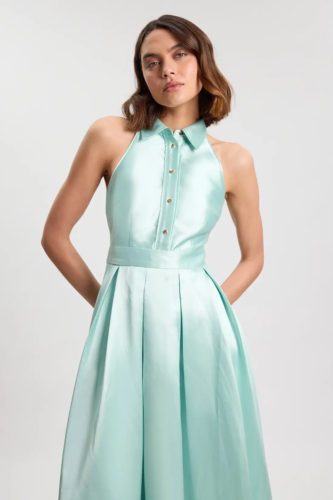 Forever Twill Collared Maxi Dress | Karen Millen