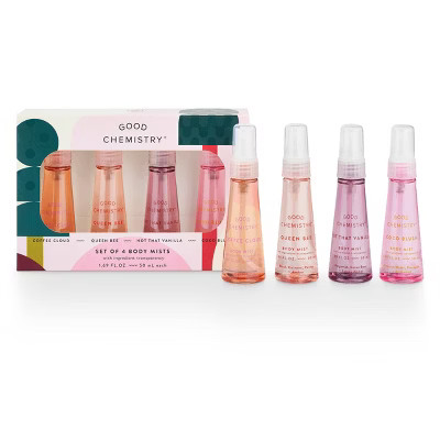 Good Chemistry Holiday Women's Body Mist Gift Set - 4pk/1.69 fl oz | Target