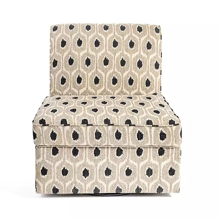 Tan Ada Armless Swivel Accent Chair | Kirkland's Home