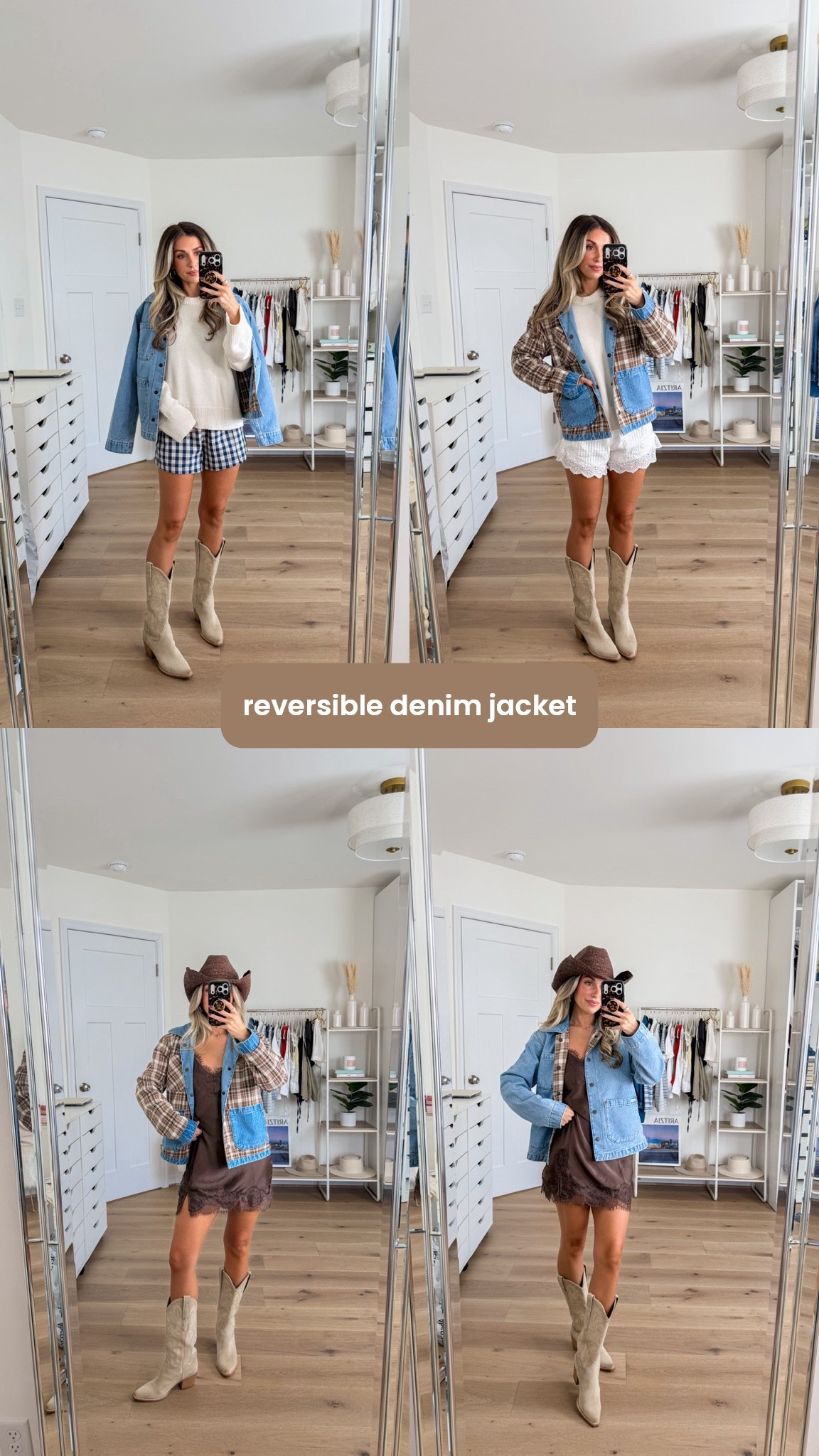 best selling reversible denim jacket is on major sale (along with all of these outfits!) I’m 5’2 and wearing a xxs!