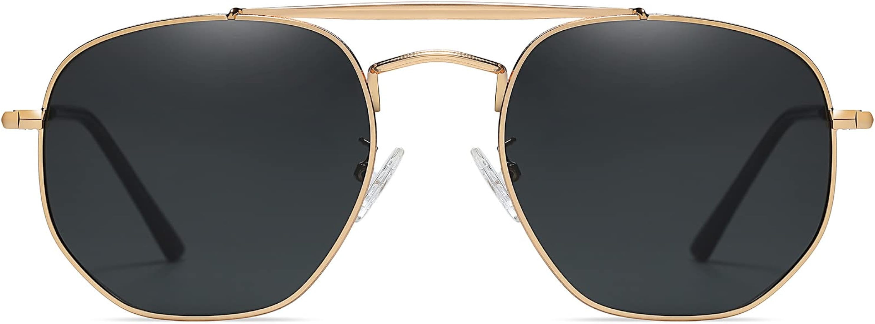 Zeelool Polarized Aviator Sunglasses Men Women Oversized Square Metal Frame Retro Black Shades SM... | Amazon (US)