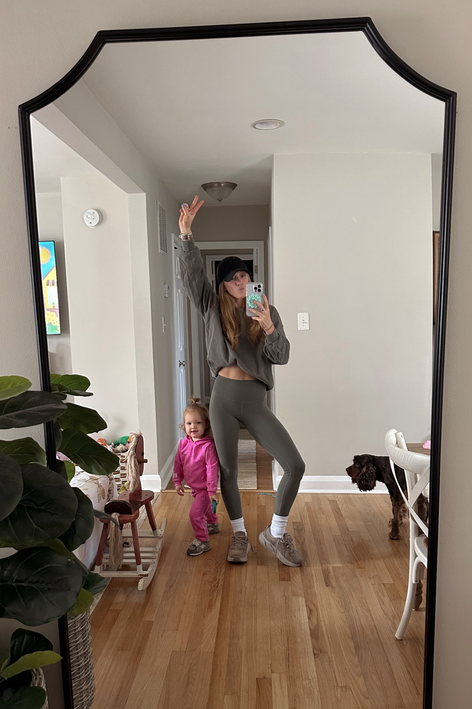 Leggings and sweatshirt in the color Grey Sage 

#LTKfitness #LTKstyletip