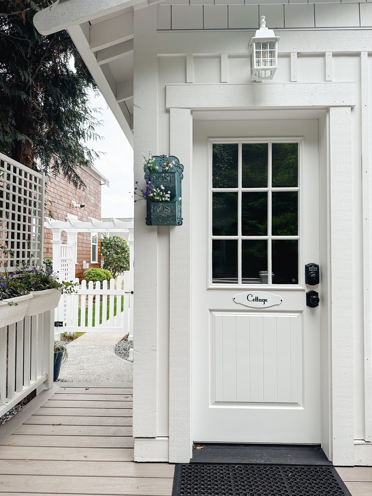 The Tiny Cottage by the Sea is just getting cuter and cuter! 🐳 This is the adorable 400 square foot cottage for my parents attached to the back of our own small home. 🥹 

Linking the exact light, wall planter post box, and similar cottage signs and post boxes here.

#LTKstyletip #LTKhome #LTKSeasonal