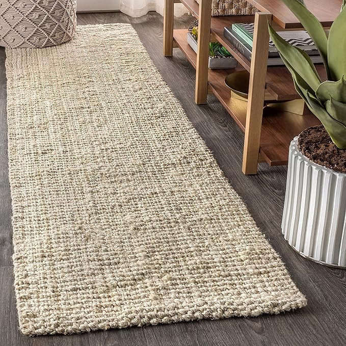 JONATHAN Y NRF102B-2 Pata Hand Woven Chunky Jute Light Ivory 2 ft. x 8 ft. Runner-Rug, Farmhouse,... | Amazon (US)