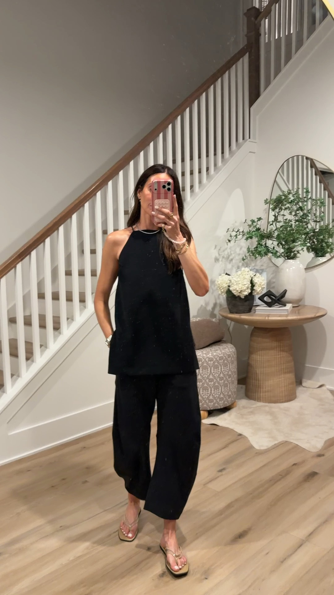 What I wore tonight -. this Aritzia top is from the same wrinkle free fabric as our favorite pants. I’m wearing size xs
I’m wearing size 2 in the Ruti pants. These are splurge, also linked amazon look for less . Sandals if in between sizes, size up

#LTKgrwm #LTKootd #LTKOver40