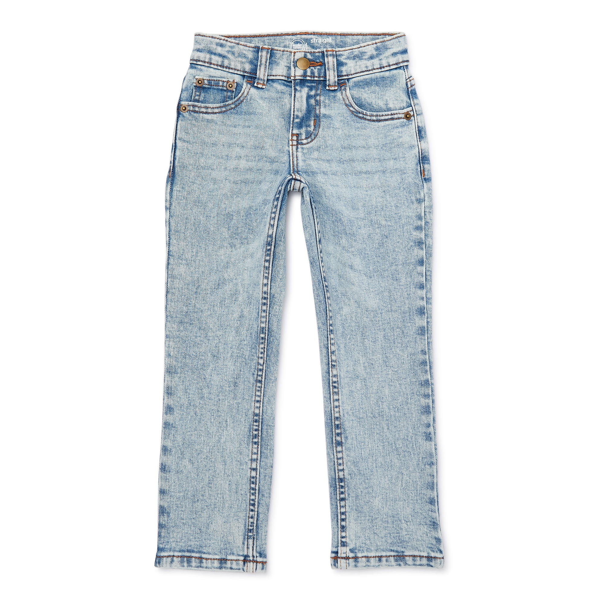 Wonder Nation Boys Distressed Straight Leg Denim Jeans, Sizes 4-18 ad Husky | Walmart (US)