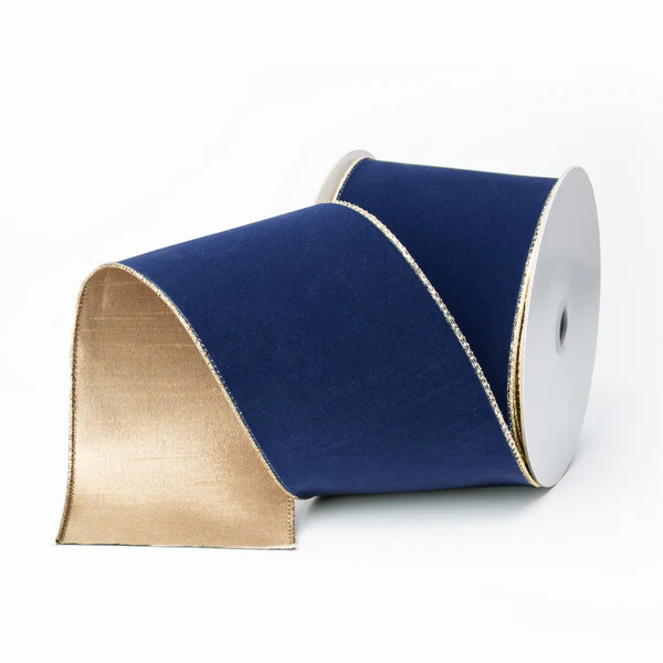 Royal Blue Suede Ribbon - 4" | Fig and Dove