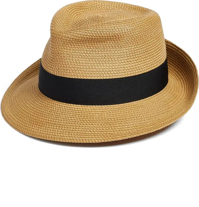 Eric Javits Classic Squishee® Straw Packable Fedora Sun Hat | Nordstrom | Nordstrom