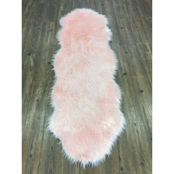 Pink 2x6 Faux Fur Rug - 2' x 6' | Bed Bath & Beyond